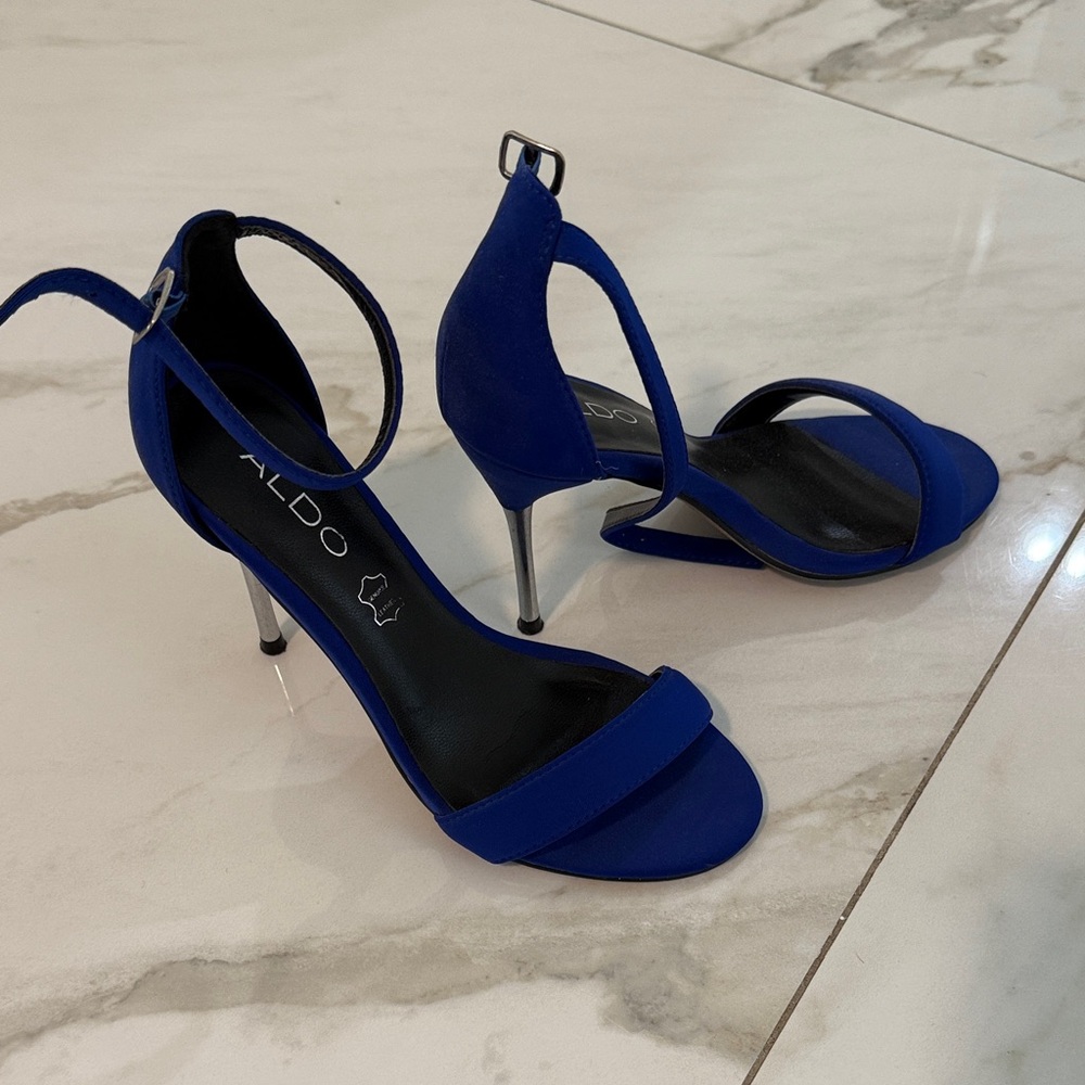 Aldo Royal Blue Strappy Heels